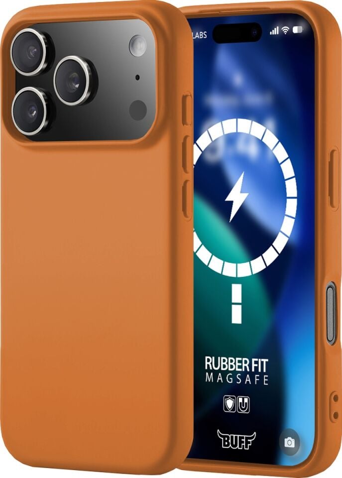 Buff Apple Uyumlu iPhone 17 Pro Max Magsafe Rubber Fit Silikon Kılıf Turuncu Turuncu
