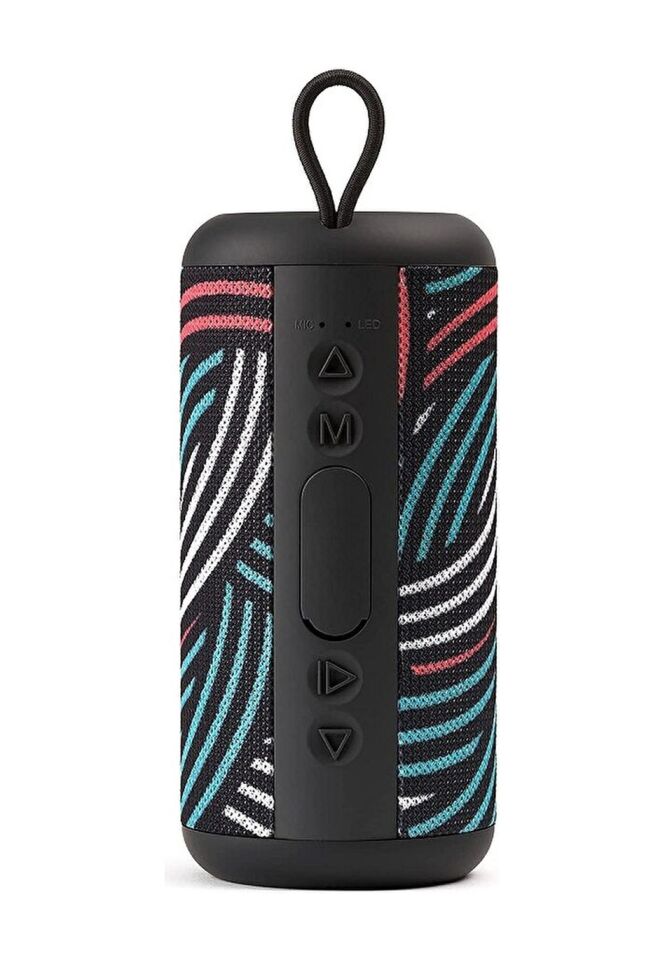Cellularline Music Sound Vertical Çizgili Desenli Bluetooth Hoparlör Çok Renkli