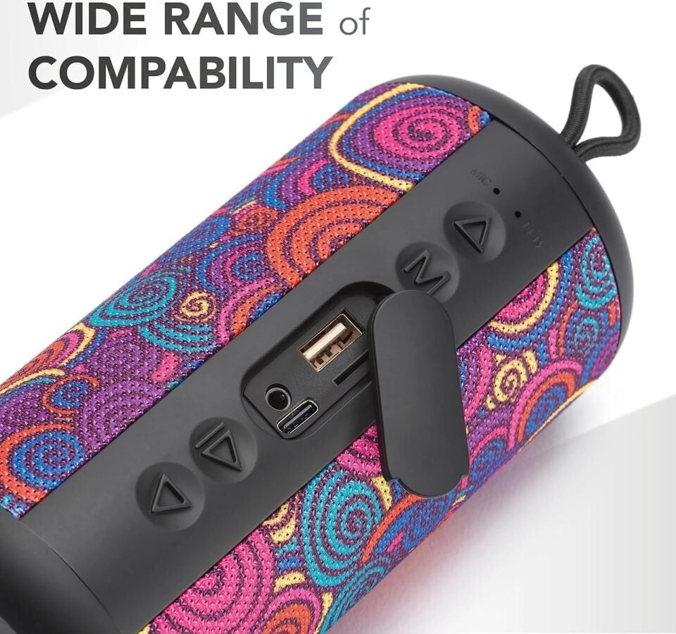 Cellularline Music Sound Vertical Daire Desenli Bluetooth Hoparlör Çok Renkli