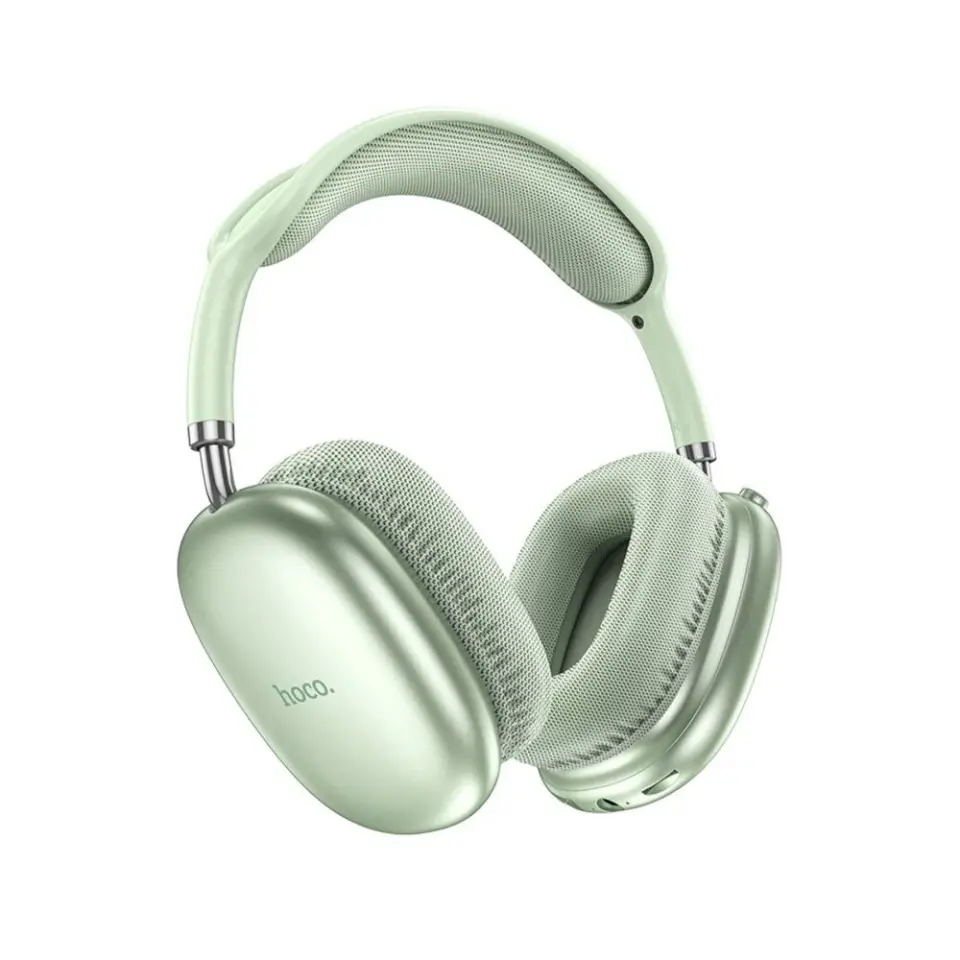 Hoco W35 Air Light Aux Destekli Bluetooth 5.3 Kablosuz Kulak Üstü Kulaklık Yeşil
