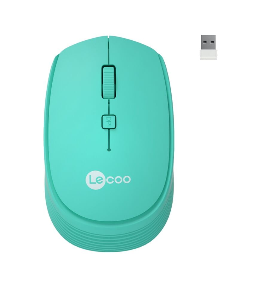 Lecoo WS202 Kablosuz 1200DPI 4 Tuşlu Optik Mouse Turkuaz