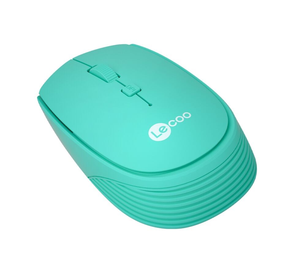 Lecoo WS202 Kablosuz 1200DPI 4 Tuşlu Optik Mouse Turkuaz