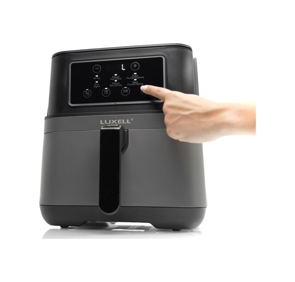 Luxell LXAF-01 Fast Fryer XXL Yağsız Hava Fritözü Gri - Siyah