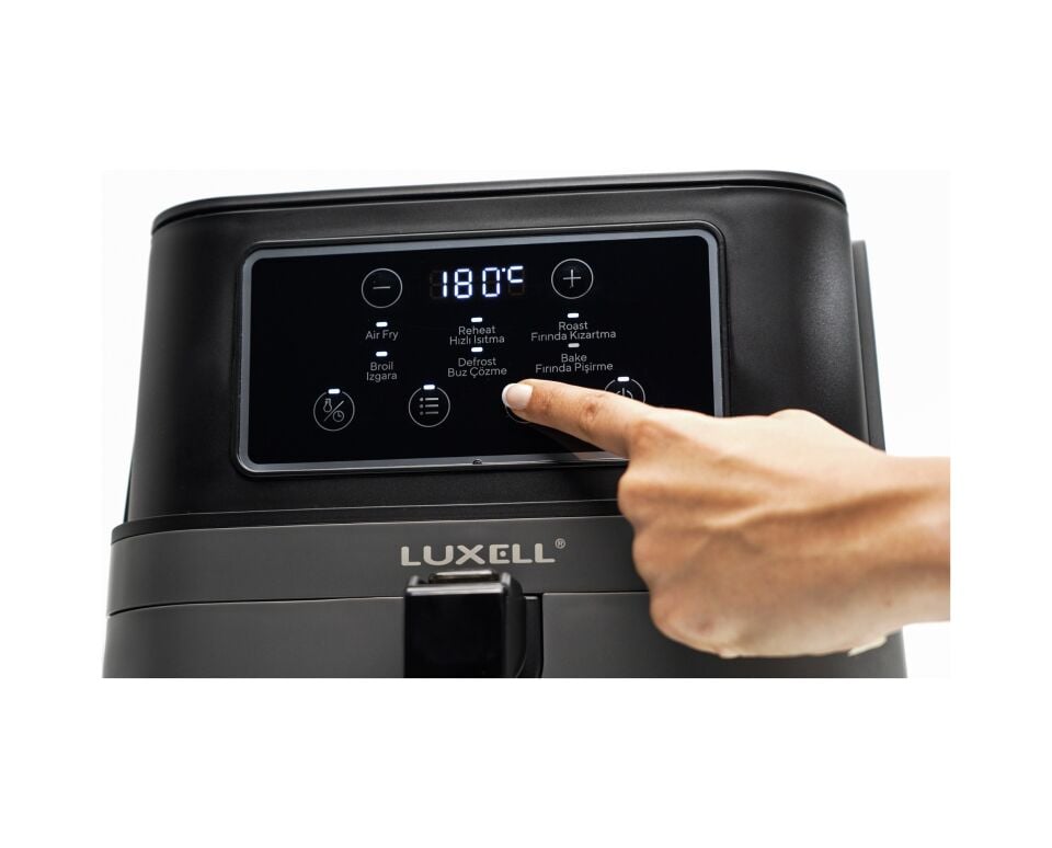 Luxell LXAF-01 Fast Fryer XXL Yağsız Hava Fritözü Gri - Siyah