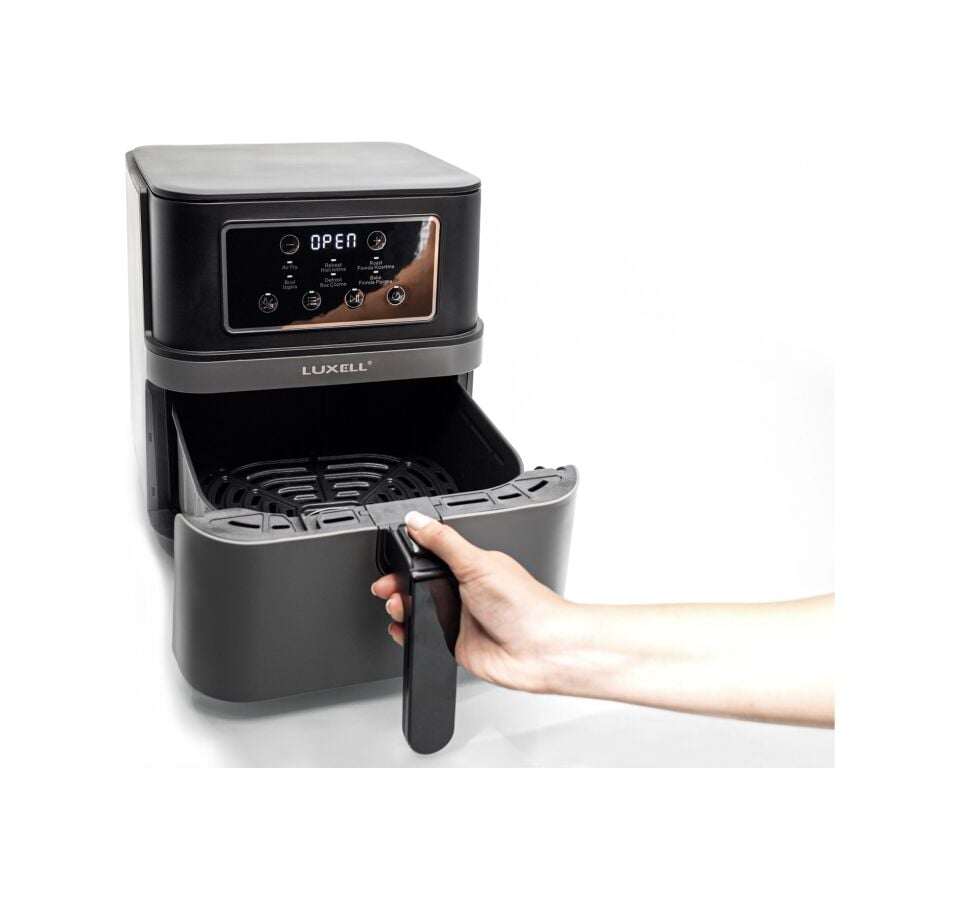 Luxell LXAF-01 Fast Fryer XXL Yağsız Hava Fritözü Gri - Siyah