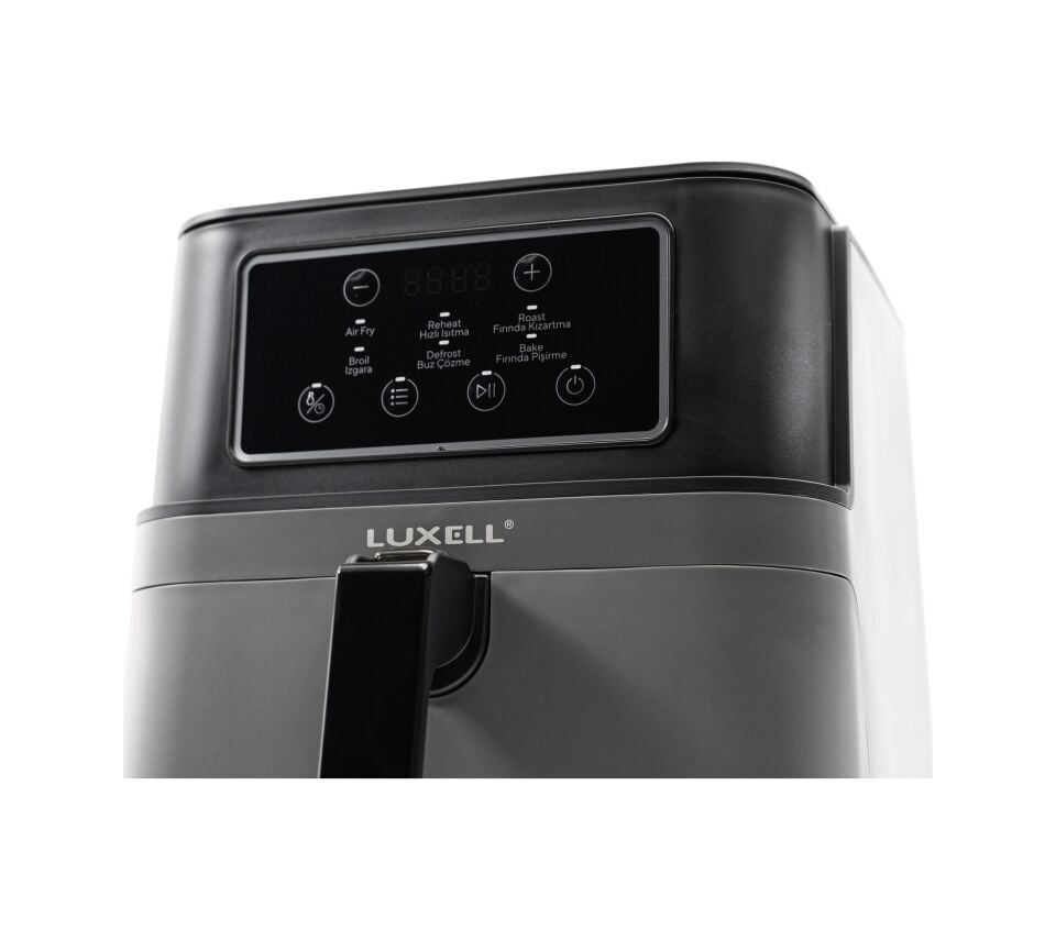 Luxell LXAF-01 Fast Fryer XXL Yağsız Hava Fritözü Gri - Siyah