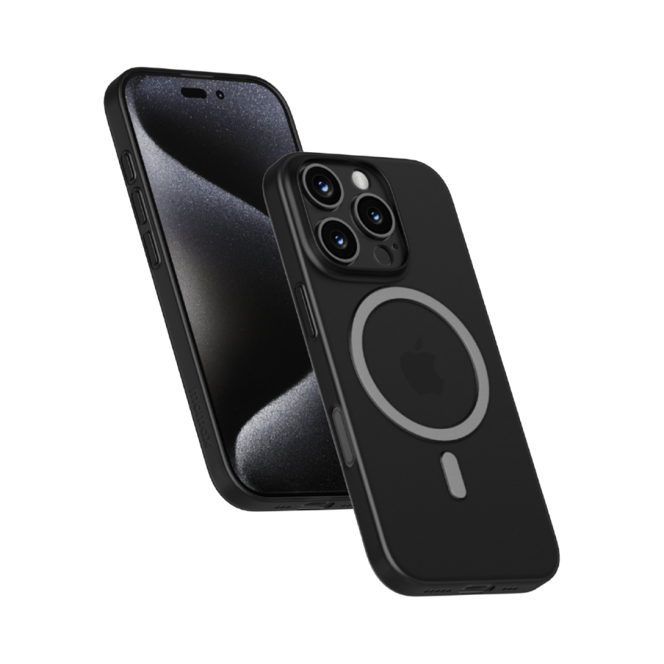 Momax Lite CaseForm Apple Uyumlu iPhone 16 Pro E74 Magsafe Kılıf Transparan Siyah Siyah