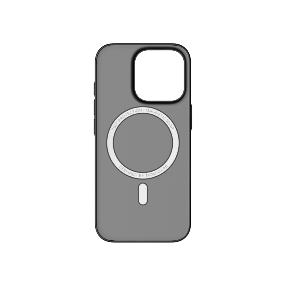 Momax Lite CaseForm Apple Uyumlu iPhone 16 Pro E74 Magsafe Kılıf Transparan Siyah Siyah