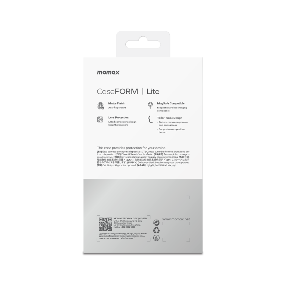 Momax Lite CaseForm Apple Uyumlu iPhone 16 Pro Max E74 Magsafe Kılıf Transparan Beyaz Beyaz