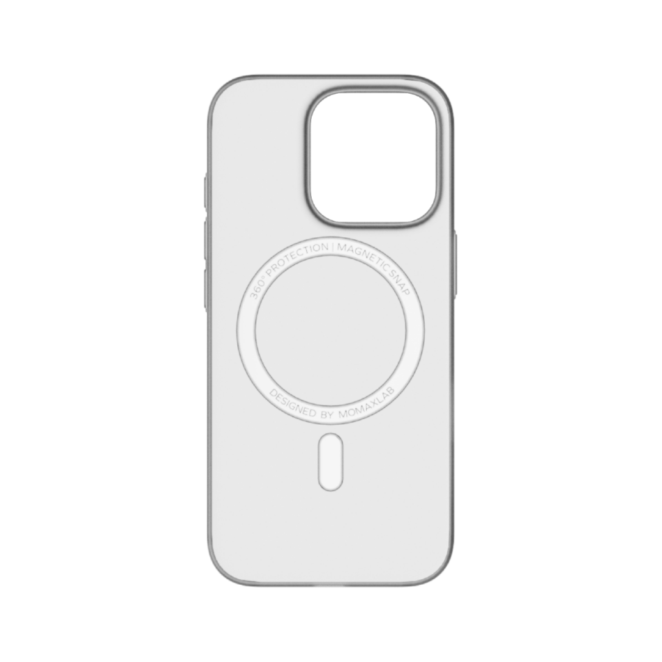 Momax Lite CaseForm Apple Uyumlu iPhone 16 Pro Max E74 Magsafe Kılıf Transparan Beyaz Beyaz