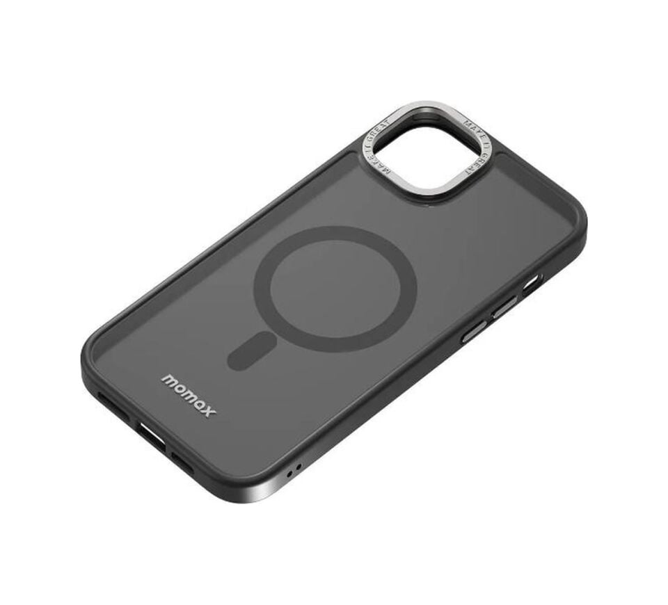 Momax Mag Safe Hybrid Apple Uyumlu iPhone 14 Pro Max Kılıf Siyah Slikon Kılıf