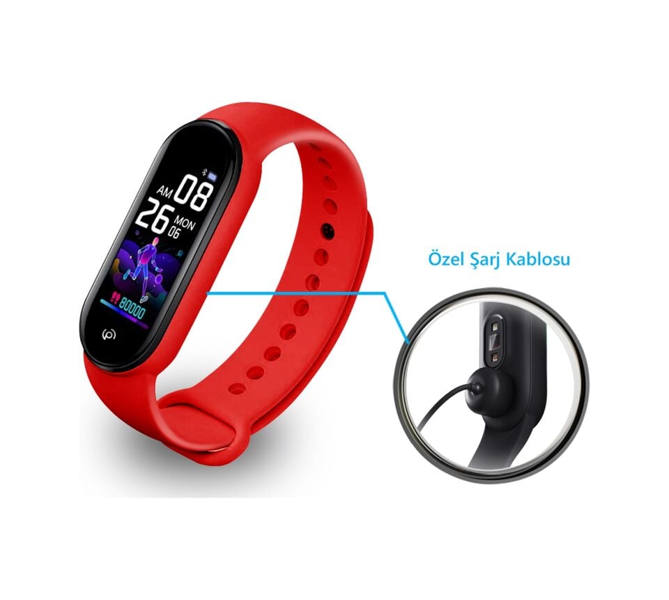 Polosmart PSSW09 Smartstep Akıllı Bileklik Kırmızı