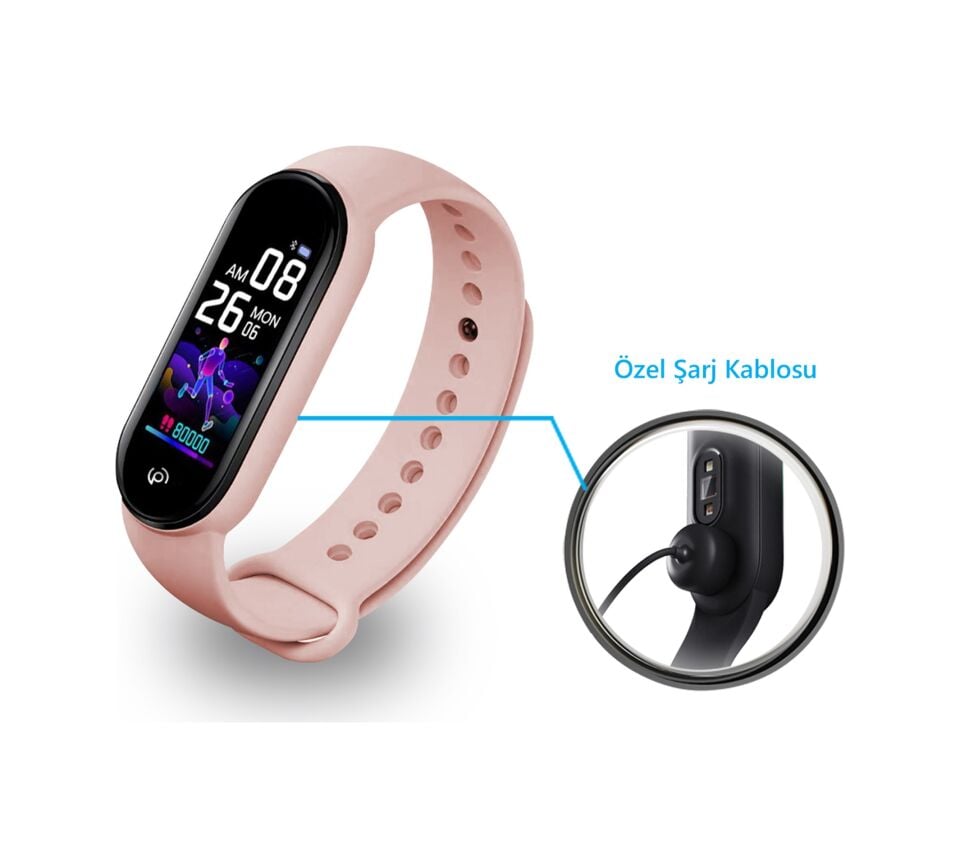 Polosmart PSSW09 Smartstep Akıllı Bileklik Pembe