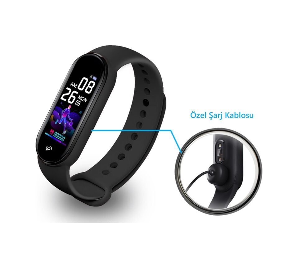 Polosmart PSSW09 Smartstep Akıllı Bileklik Siyah