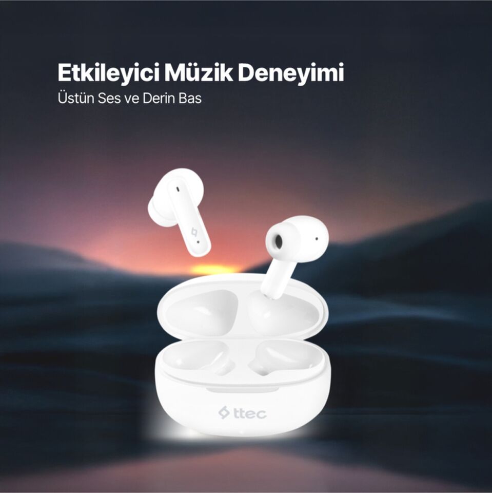 Ttec AirBeat 2KM160  Clap Gerçek Kablosuz TWS Bluetooth Kulaklık Beyaz