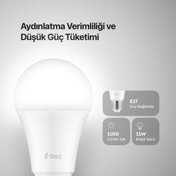 Ttec Lumi Çok Renkli Uzaktan Ortama Göre Işık Ayarlama Ve Zamanlama Özellikli Led Wi-fi Akıllı Ampul