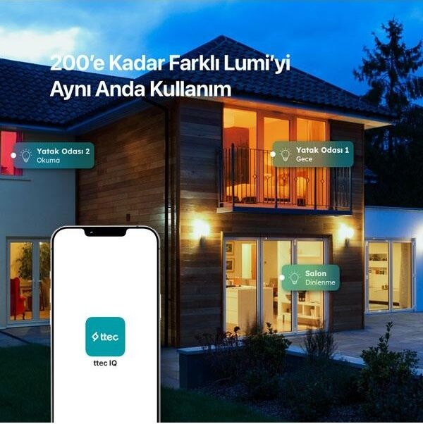 Ttec Lumi Çok Renkli Uzaktan Ortama Göre Işık Ayarlama Ve Zamanlama Özellikli Led Wi-fi Akıllı Ampul