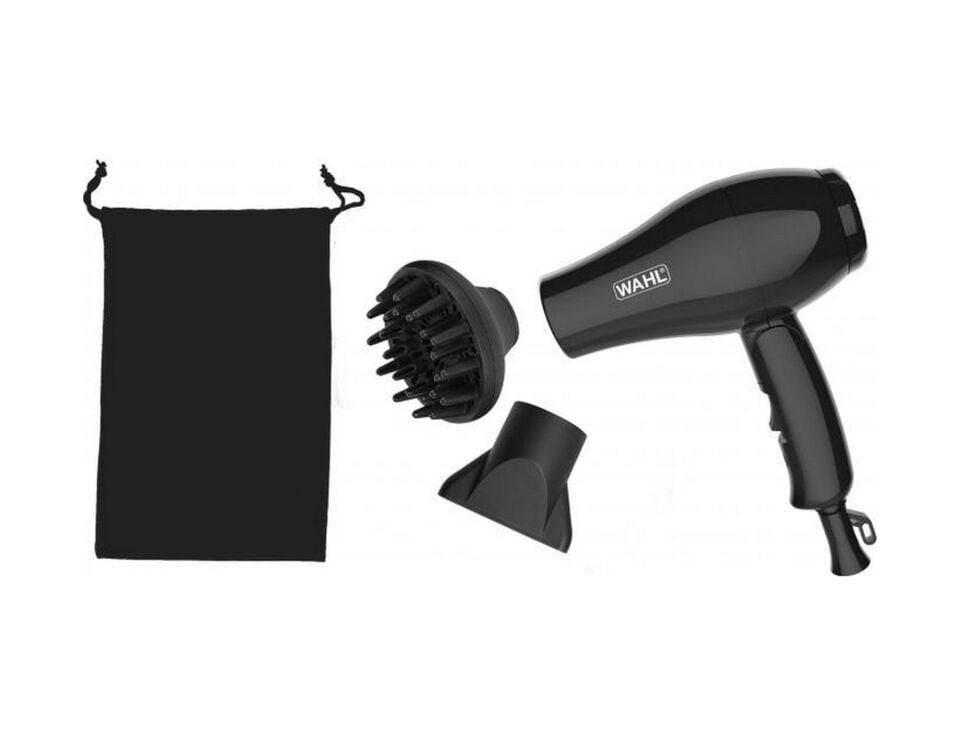 Wahl 1000 W Seyahat Tipi Saç Kurutma Makinesi Siyah