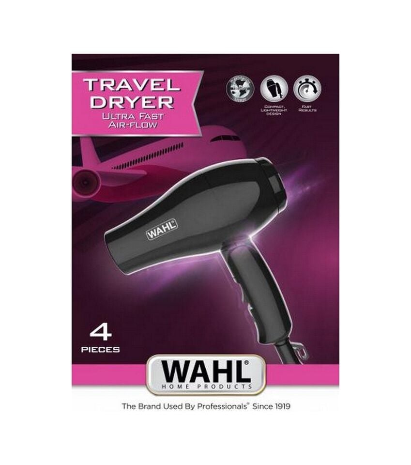 Wahl 1000 W Seyahat Tipi Saç Kurutma Makinesi Siyah